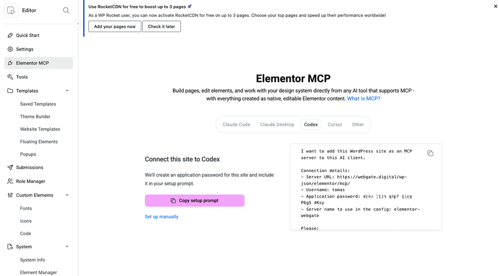 Beta testovanie Elementor MCP na produkčnom webe: náš workflow s Codexom a Claude — ilustrácia 2